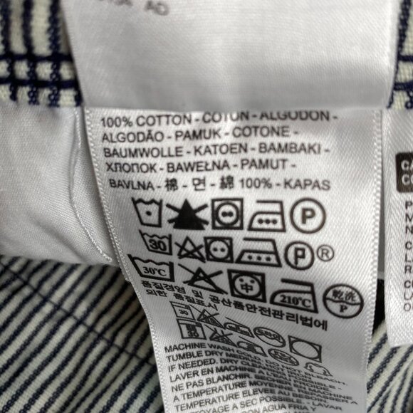 Levi's Womens Striped Cotton Shorts 4 Blue & White Casual Summer Wear Relax Fit - Picture 8 of 11